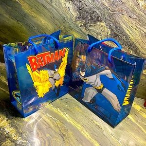 Batman Bags set of 2 new soft thick plastic.